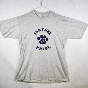 Vintage School Panther Pride Tshirt Grey‎ Size XL